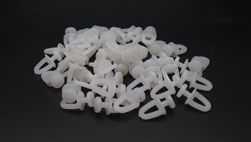Luomorgo 23mm/0.91 inch Length White Plastic Curtain Track Carrier Glide Rollers 50Pcs - Image 2